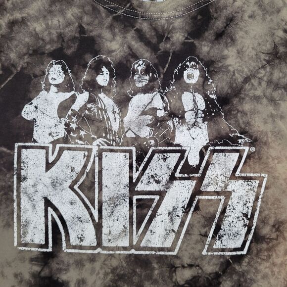 KISS Cropped Shirt Womens XL 23x20 Black - Picture 7 of 11